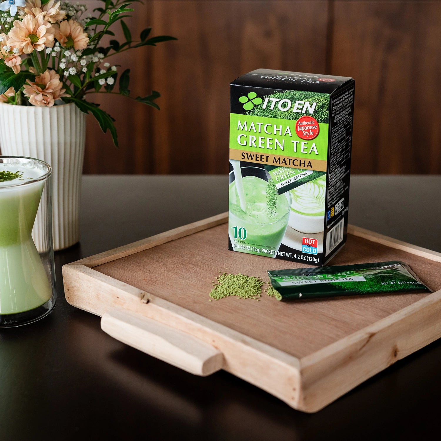 Süße Matcha -Pulverstäbchen